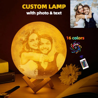 Personalized 3D Printing Moon Lamp