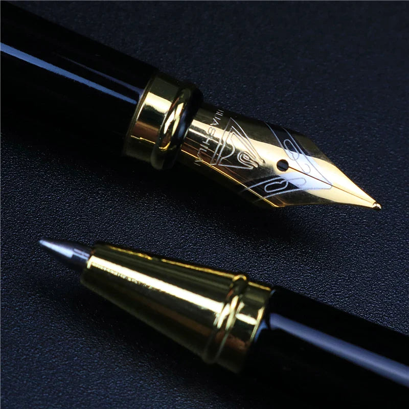 Golden text engraved Fountain Pen