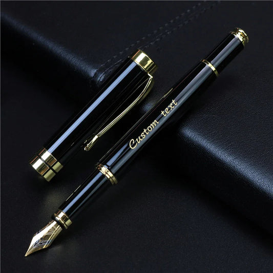 Golden text engraved Fountain Pen