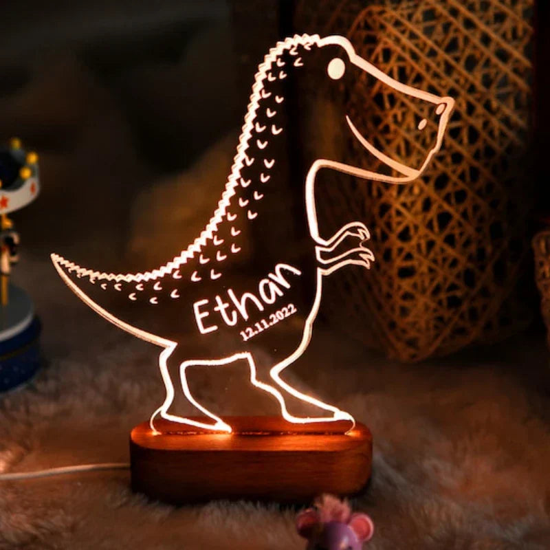 Personalized Baby Dino Lamp