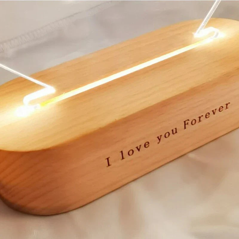 Lampada personalizzata a forma di cuore