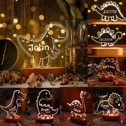 Personalized Baby Dino Lamp