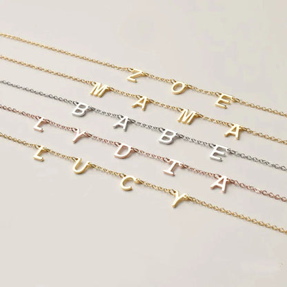 Necklace with Delicate Initials