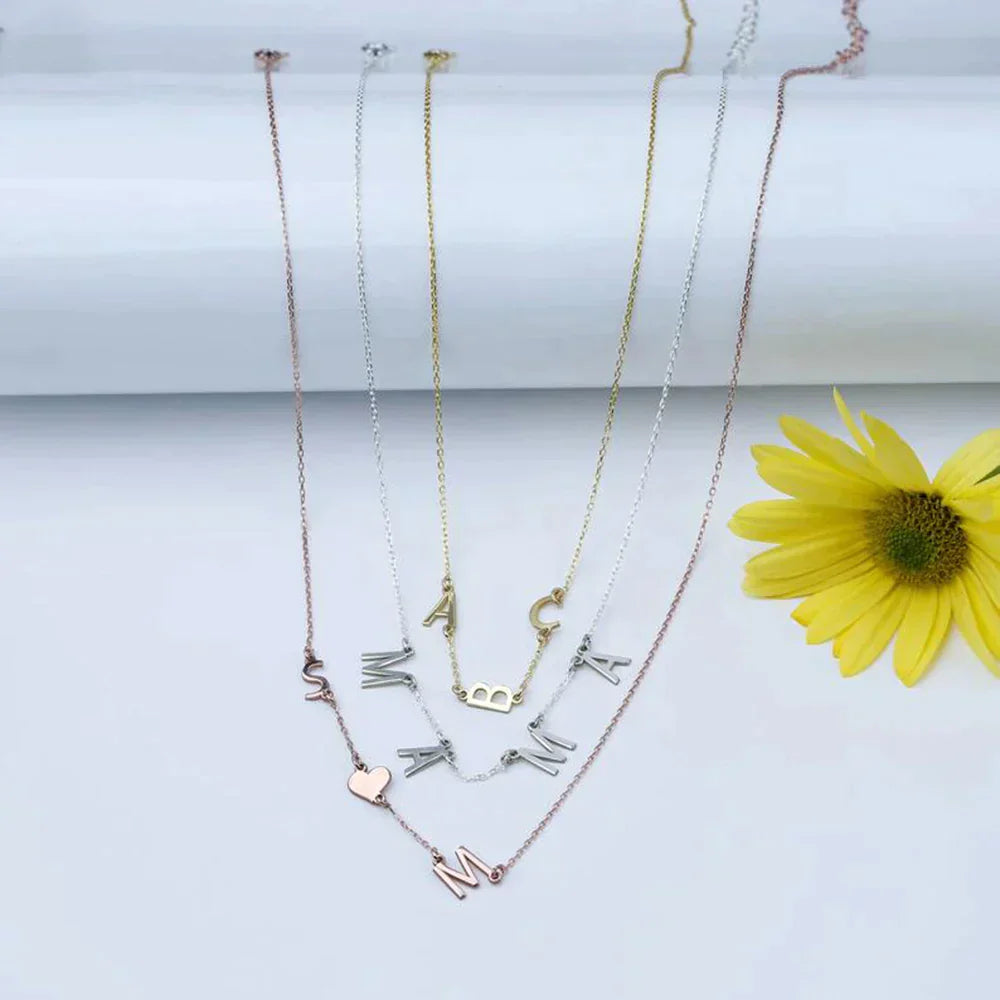 Necklace with Delicate Initials