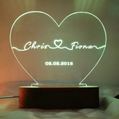 Personalized Heart-Shaped Lamp