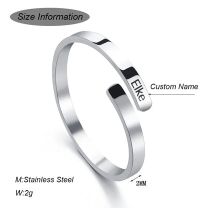 The Adjustable Engraved Ring