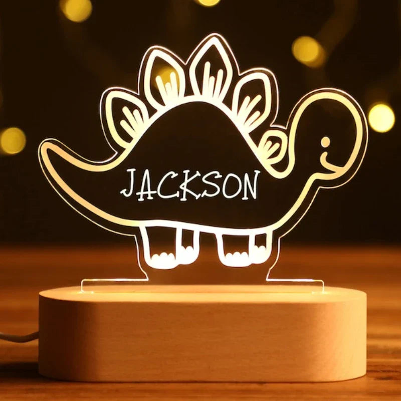 Personalized Baby Dino Lamp