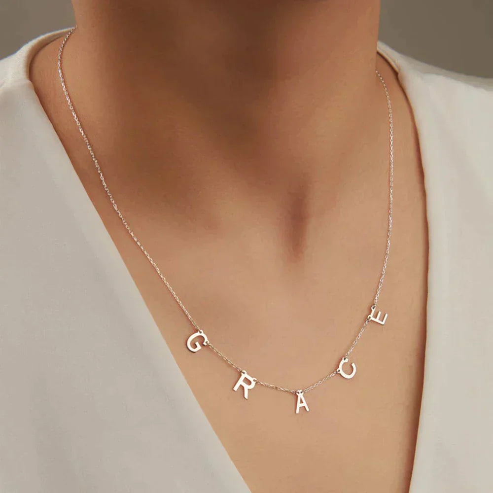 Necklace with Delicate Initials